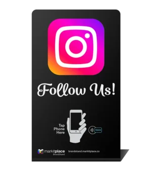 Instagram Follow Us Premium Black Stand