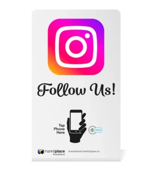 Instagram Follow Us Premium White Stand